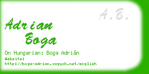 adrian boga business card